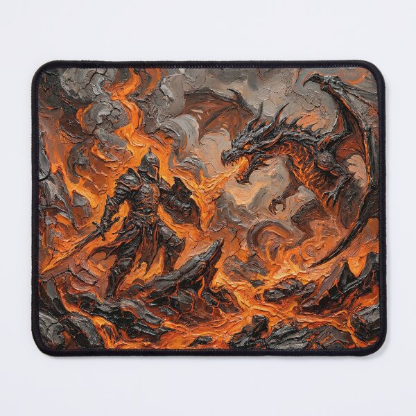 Item preview, Beowulf – The Dragon’s Fate | Textured Painterly Epic Illustration designed and sold by SavinMercantile.