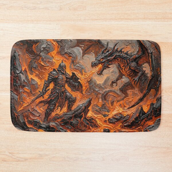 Item preview, Beowulf – The Dragon’s Fate | Textured Painterly Epic Illustration designed and sold by SavinMercantile.