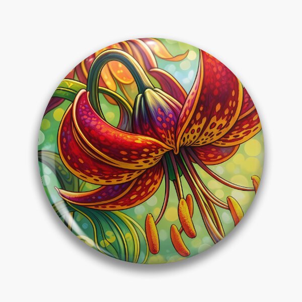Item preview, Vibrant Lily Amidst Swirling Patterns designed and sold by cuprum.