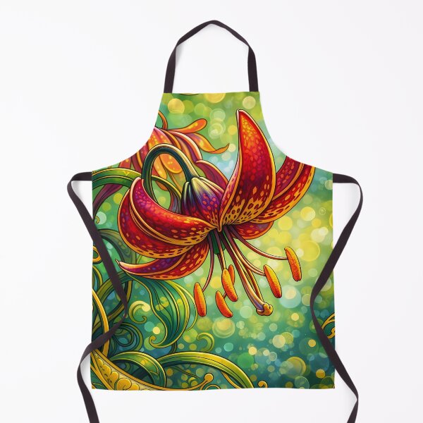 Item preview, Vibrant Lily Amidst Swirling Patterns designed and sold by cuprum.