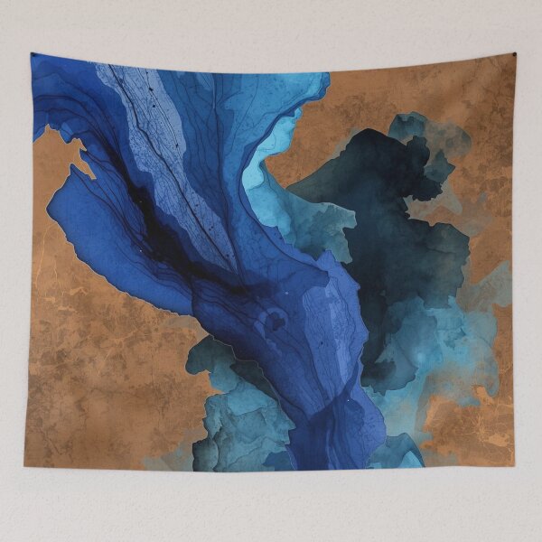 Item preview, Sapphire Rift Abstract designed and sold by Harmonic_Layers.