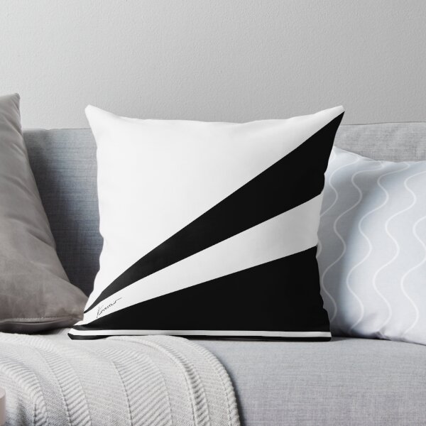 Black #buyart #kirovair #abstract #minimalism Throw Pillow
