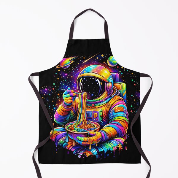 Item preview, Space man, astronaut eating spaghetti popart,colorful painting designed and sold by Collagedream.