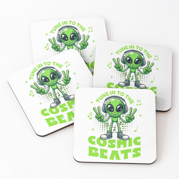 Item preview, Cosmic Beats Alien DJ with Headphones Illustration designed and sold by HorizonStores.