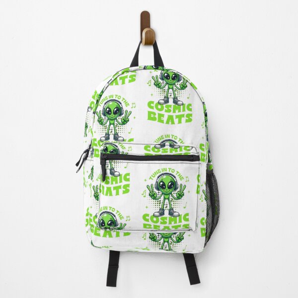Item preview, Cosmic Beats Alien DJ with Headphones Illustration designed and sold by HorizonStores.