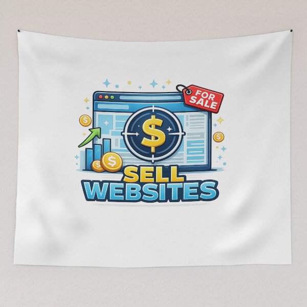 Item preview, Sell Websites Illustration – Website Flipping & Online Business Design designed and sold by ArtVoyageShop.