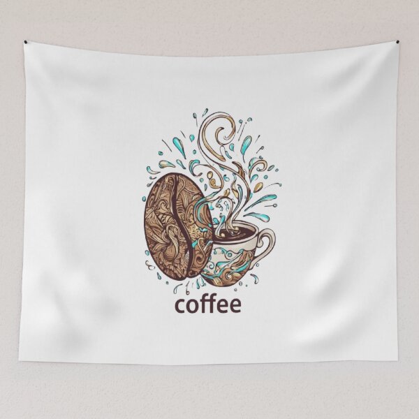 Item preview, Intricate Coffee Bean Doodle - Artistic Caffeine Lover Design designed and sold by RetroRascalStudio.