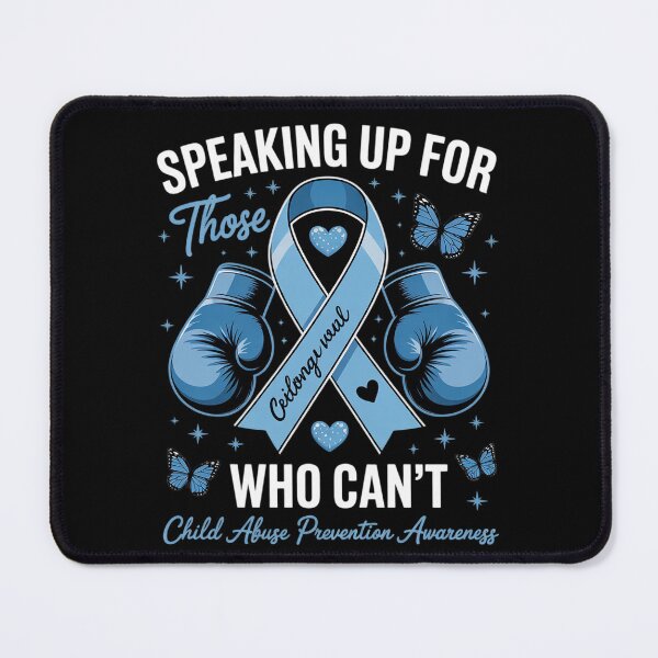 Item preview, Child Abuse Prevention Awareness Boxing Gloves Blue Ribbon designed and sold by joyouartArt.