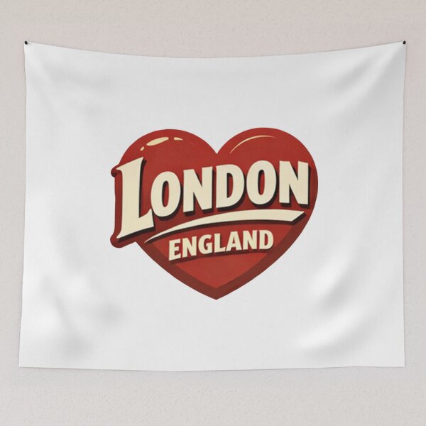 Item preview, London Heart Retro Icon designed and sold by Bronse Wear.