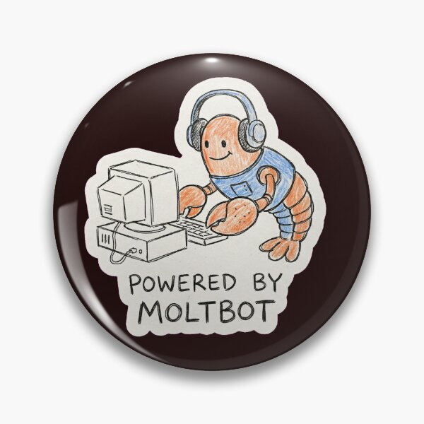 Item preview, Powered by Moltbot - AI Assistant Robot Lobster designed and sold by MidnightMerchCo.