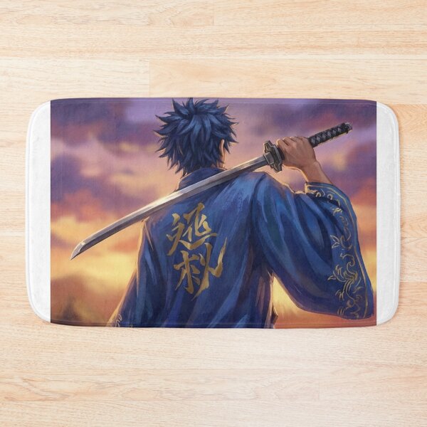 Item preview, Samurai Warrior Art Print | Anime-Inspired Japanese Sword Illustration | Epic Ronin Wall Art designed and sold by AbstractAuraArt.