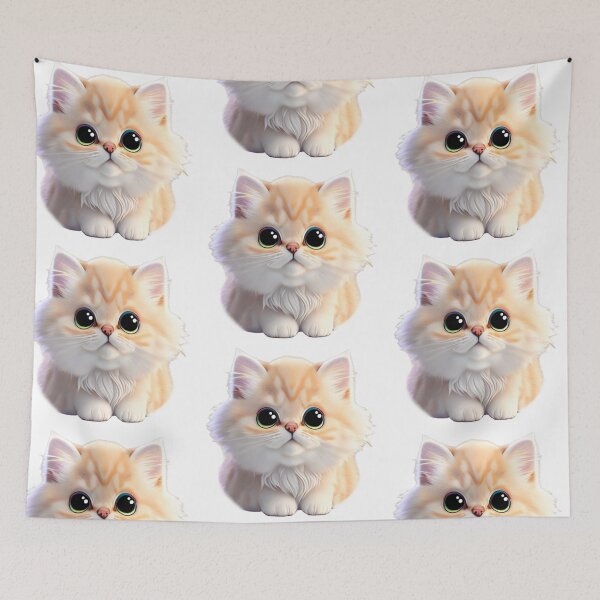 Item preview, Cute fluffy white orange kitten  designed and sold by hollycooper.