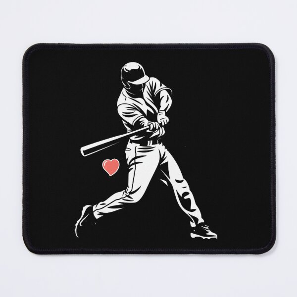 Item preview, Valentines Day Baseball Batter Silhouette Heart designed and sold by ZACK ART.