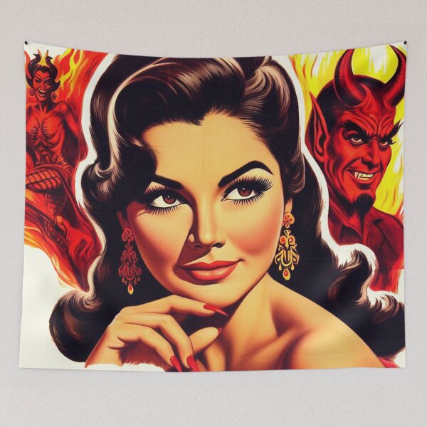 Item preview, Vintage Devilsh Woman designed and sold by PulpVintage.