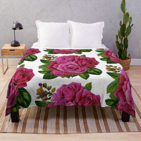 Item preview, Dark pink flowers pink floral elegant pink roses designed and sold by hollycooper.
