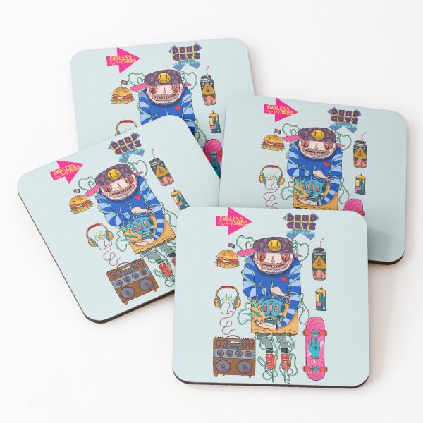 Item preview, Skateboarder boy and blue skull designed and sold by Franco Moody.