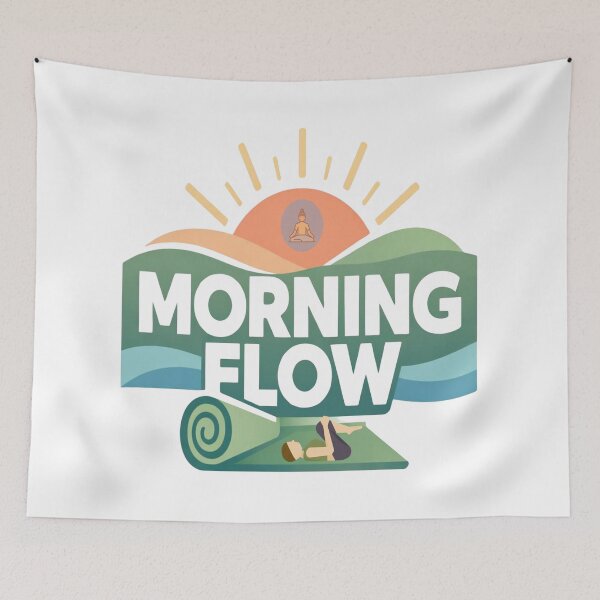 Item preview, Morning Flow – Minimal Yoga Calm T-Shirt designed and sold by RMTrendy.