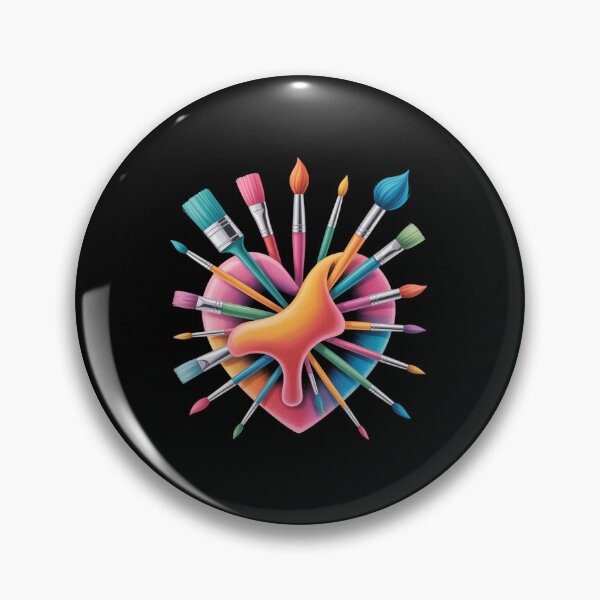 Item preview, Cool Brush Heart Shape Art Teacher Paint for Artist Painter designed and sold by angolinnArt.