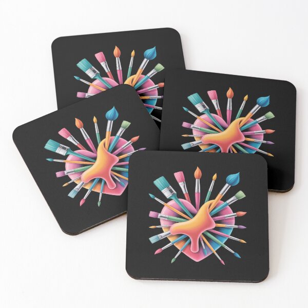 Item preview, Cool Brush Heart Shape Art Teacher Paint for Artist Painter designed and sold by angolinnArt.
