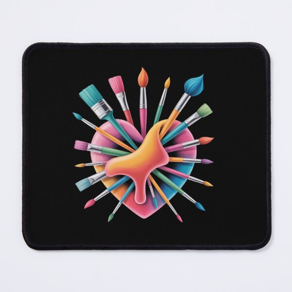 Item preview, Cool Brush Heart Shape Art Teacher Paint for Artist Painter designed and sold by angolinnArt.