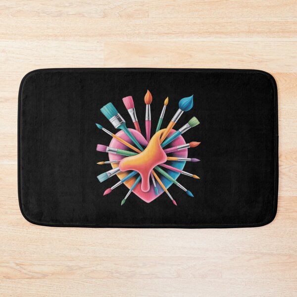 Item preview, Cool Brush Heart Shape Art Teacher Paint for Artist Painter designed and sold by angolinnArt.