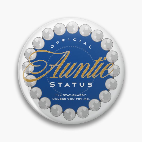 Item preview, Auntie Status (blue and gold) designed and sold by Kipepeo Design Ltd..