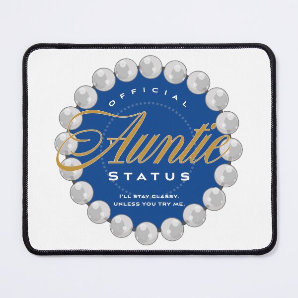 Item preview, Auntie Status (blue and gold) designed and sold by Kipepeo Design Ltd..