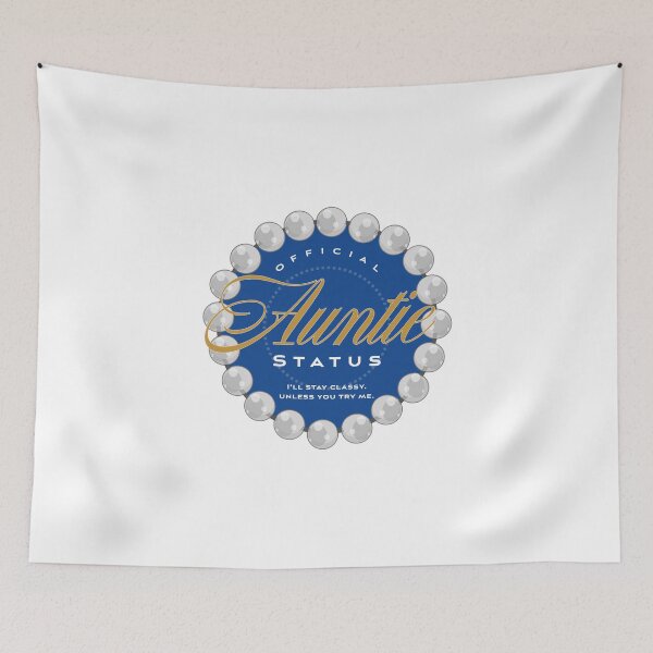Item preview, Auntie Status (blue and gold) designed and sold by Kipepeo Design Ltd..