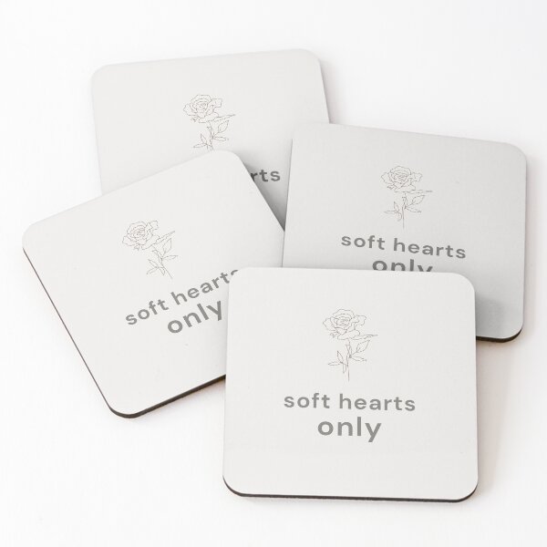 Item preview, Soft Hearts Only Minimal Rose Design designed and sold by Minimalist Typography.
