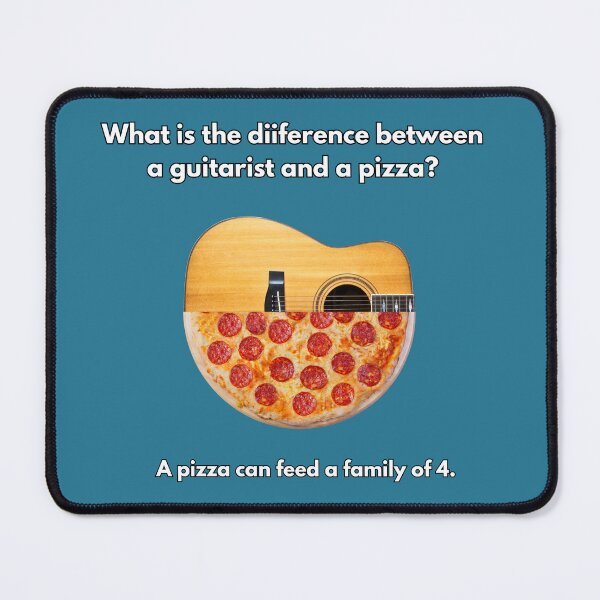 Item preview, What is the diiference between a  guitarist and a pizza? Funny music Shirt designed and sold by PegLeg-Montys.