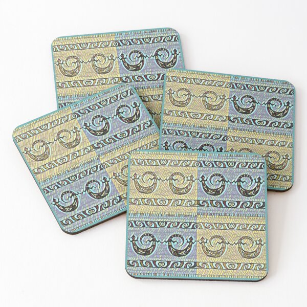 Item preview, Mimbres Designs with Aqua Tones designed and sold by oh-bi-me.