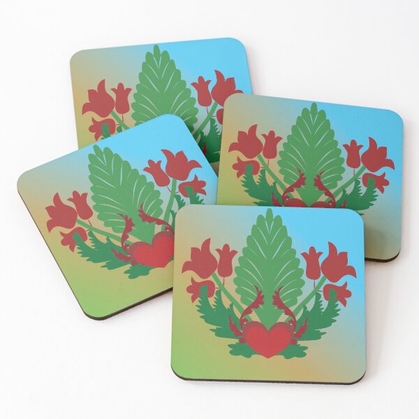 Item preview, Heart of Growth Floral Symbol designed and sold by OIL Pattern Design .