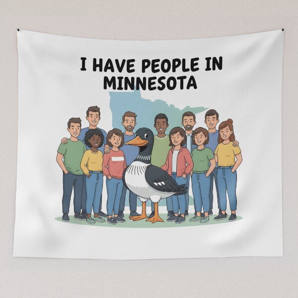 Item preview, minnesota rebel I Have People in Minnesota Cartoon Design designed and sold by Uglyandcute.