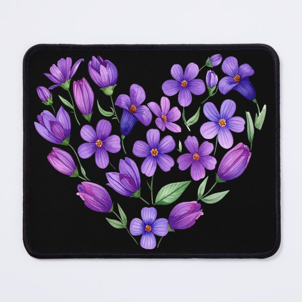 Item preview, Heart of wildflowers, delicate purple blossoms designed and sold by LiskoDesign.