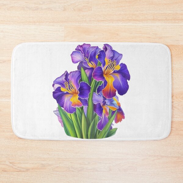Item preview, Purple floral, purple flowers, purple irises designed and sold by hollycooper.