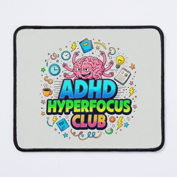 Item preview, Funny ADHD Hyperfocus Club Cartoon Sticker T-Shirt Gift designed and sold by SholoStudio.