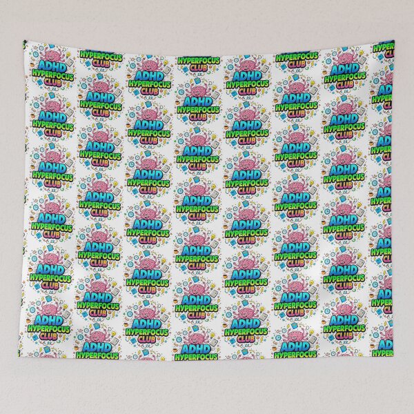 Item preview, Funny ADHD Hyperfocus Club Cartoon Sticker T-Shirt Gift designed and sold by SholoStudio.