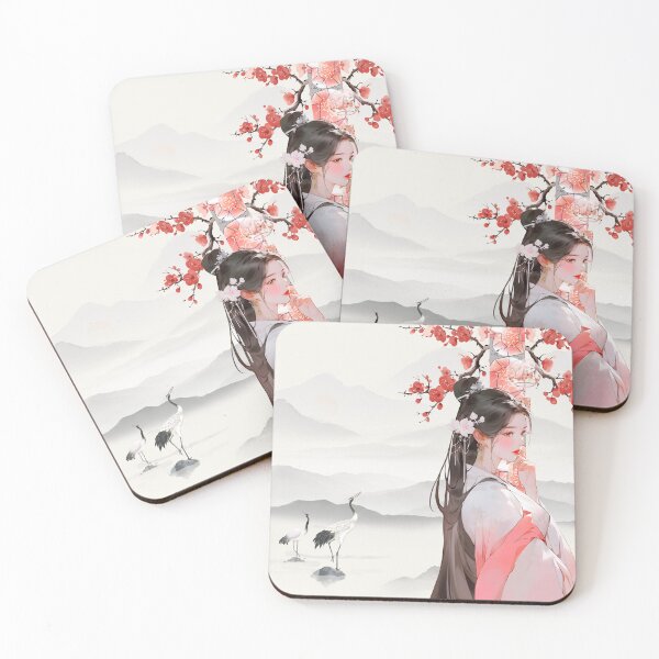 Item preview, Spring Reverie: Cranes and Plum Blossoms designed and sold by Kanniax.