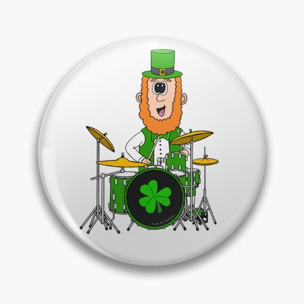 Item preview, Leprechaun Playing Drums, St Patrick's Day Irish Music Drummer designed and sold by doodlerob.