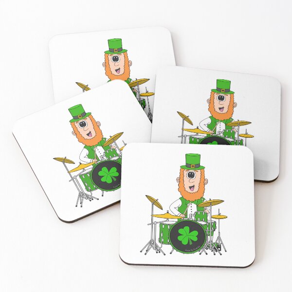 Item preview, Leprechaun Playing Drums, St Patrick's Day Irish Music Drummer designed and sold by doodlerob.