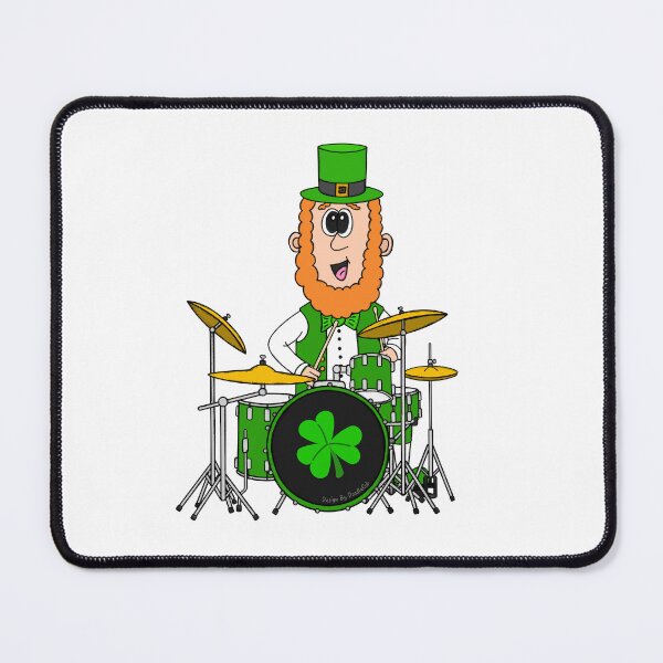 Item preview, Leprechaun Playing Drums, St Patrick's Day Irish Music Drummer designed and sold by doodlerob.