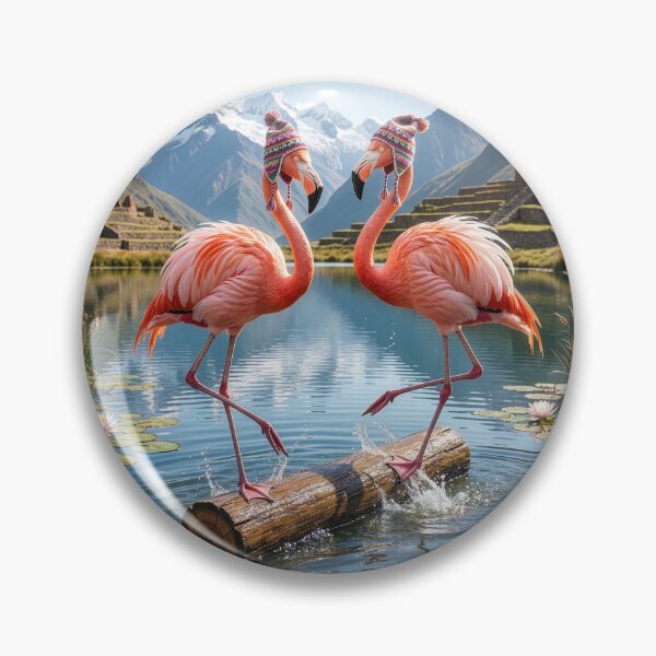 Item preview, Flamingos Compete in a Log Rolling Competition designed and sold by Tridentulus.