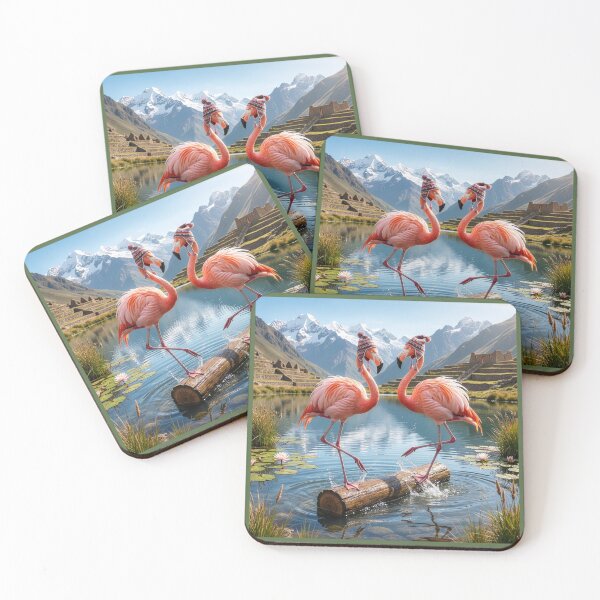 Item preview, Flamingos Compete in a Log Rolling Competition designed and sold by Tridentulus.