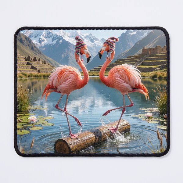 Item preview, Flamingos Compete in a Log Rolling Competition designed and sold by Tridentulus.