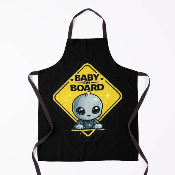 Item preview, Cute Alien Baby On Board – Funny Space Warning Sign Design for Cars, Stickers & T-Shirts designed and sold by KhattabyEDArt.