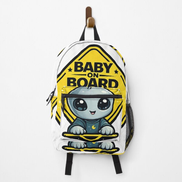 Item preview, Cute Alien Baby On Board – Funny Space Warning Sign Design for Cars, Stickers & T-Shirts designed and sold by KhattabyEDArt.