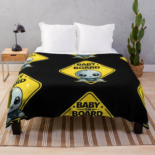 Item preview, Cute Alien Baby On Board – Funny Space Warning Sign Design for Cars, Stickers & T-Shirts designed and sold by KhattabyEDArt.