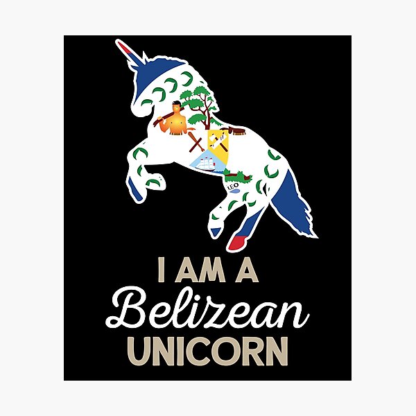 Item preview, Belize Flag Belizean Unicorn designed and sold by countryflags.