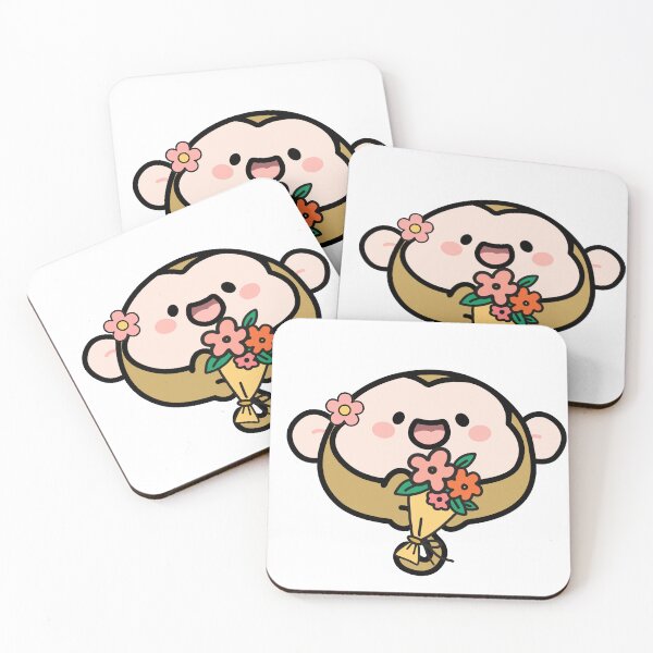Item preview, Cute Monkey with Flowers  designed and sold by ChathuStrokes.