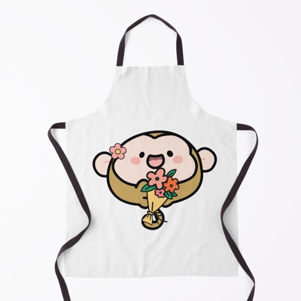Item preview, Cute Monkey with Flowers designed and sold by ChathuStrokes.